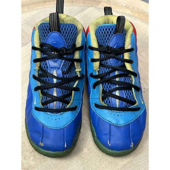 Nike‎ Little Posite One Blue Multi PS Toddler Infant Size 10C - Picture 4 of 10